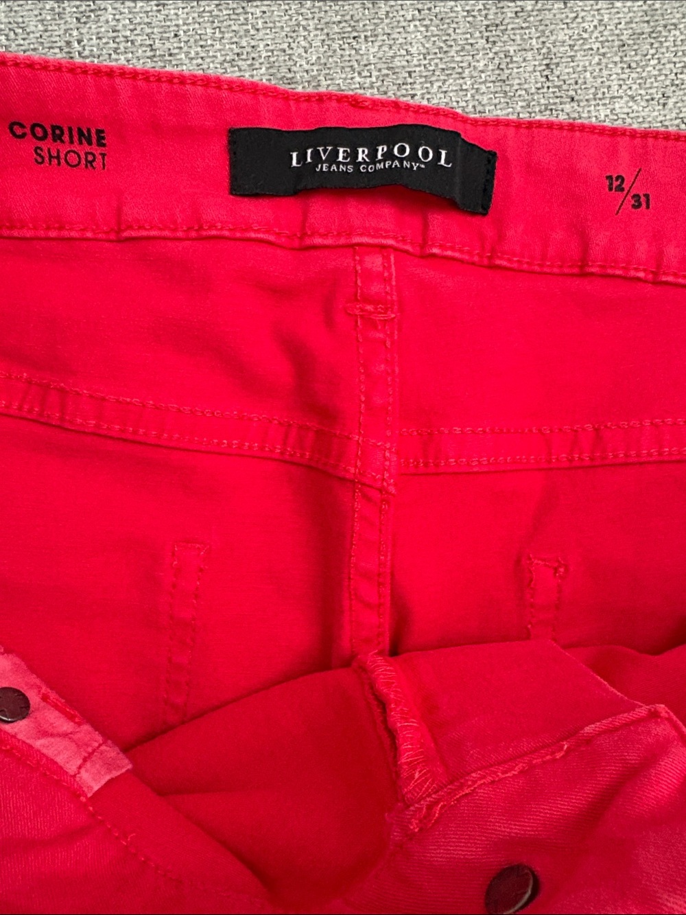 Liverpool Hot Pink Denim Shorts - Picture 5 of 7